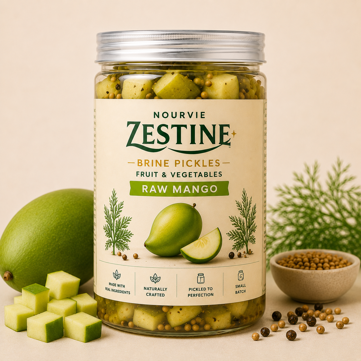 Raw Mango Brine Pickles